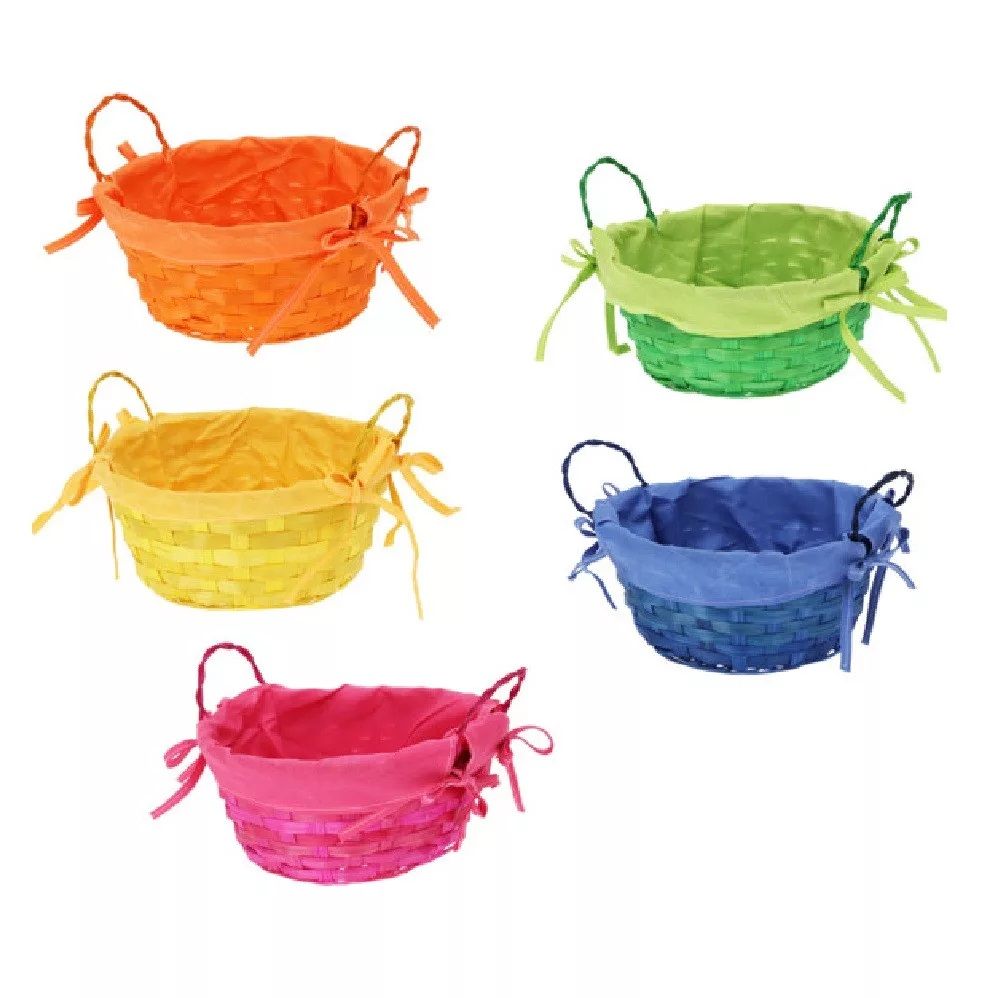 Kosár bélelt mix M8cm D22cm - 5 színben