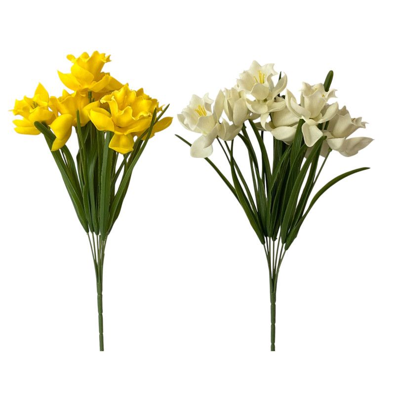 Nárcisz csokor x7 38cm - 2 színben Nárcisz csokor x7 38cm - 2 színben