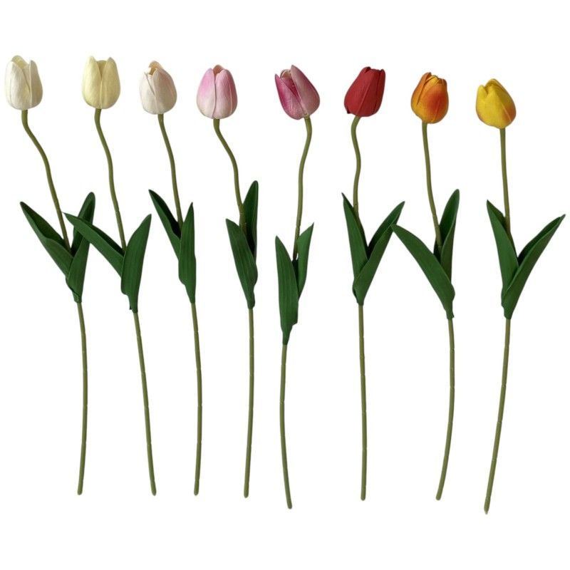 Szálas polifoam tulipán 47cm - 8 színben Szálas polifoam tulipán 47cm - 8 színben