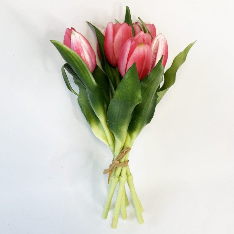 Tulipán kötegelt csokor x7 30cm - 6 színben Tulipán kötegelt csokor x7 30cm - 6 színben