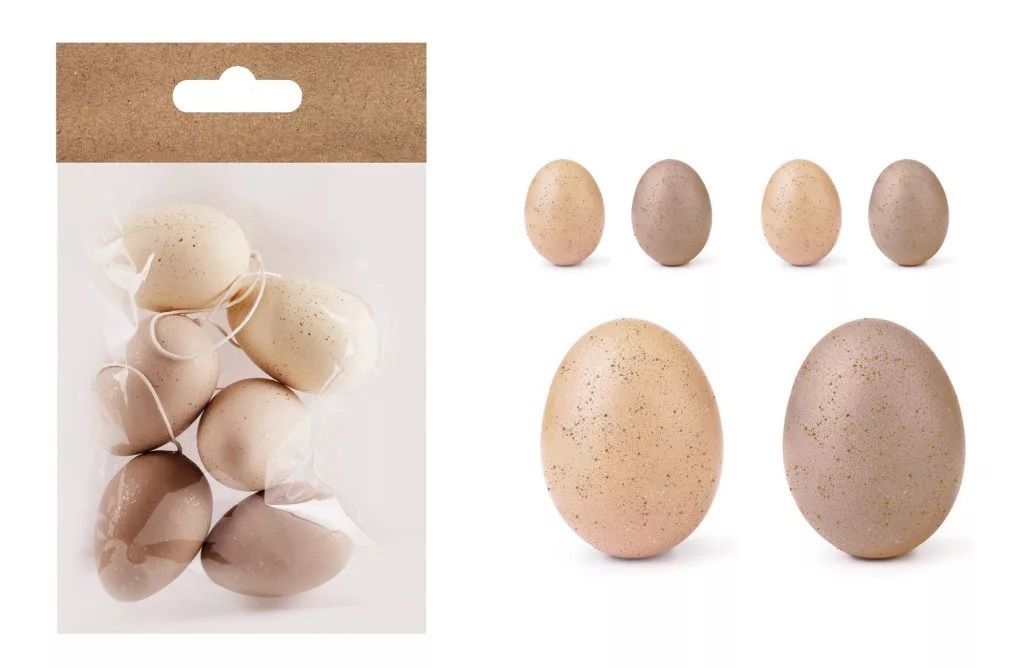 Műanyag tojás szett akasztós 6 db / csomag 