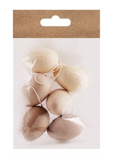 Műanyag tojás szett akasztós 6 db / csomag 