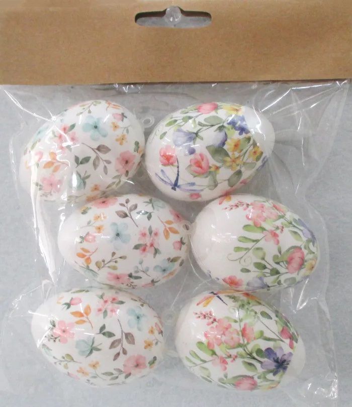 Műanyag tojás szett virág mintás akasztós 6 db / csomag - Több féle