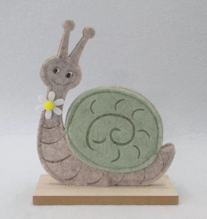 Filc csiga zöld hátú 14 x 5 x 18 cm