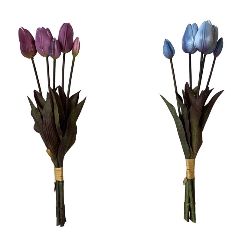Gumi tulipán kötegelt csokor x5 42cm - 6 színben