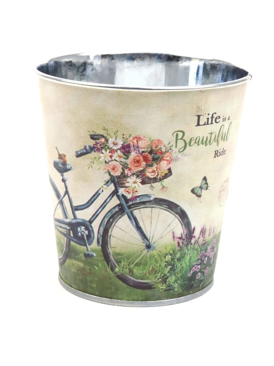 Mintás bádog kaspó 10 cm Mintás bádog kaspó 10 cm