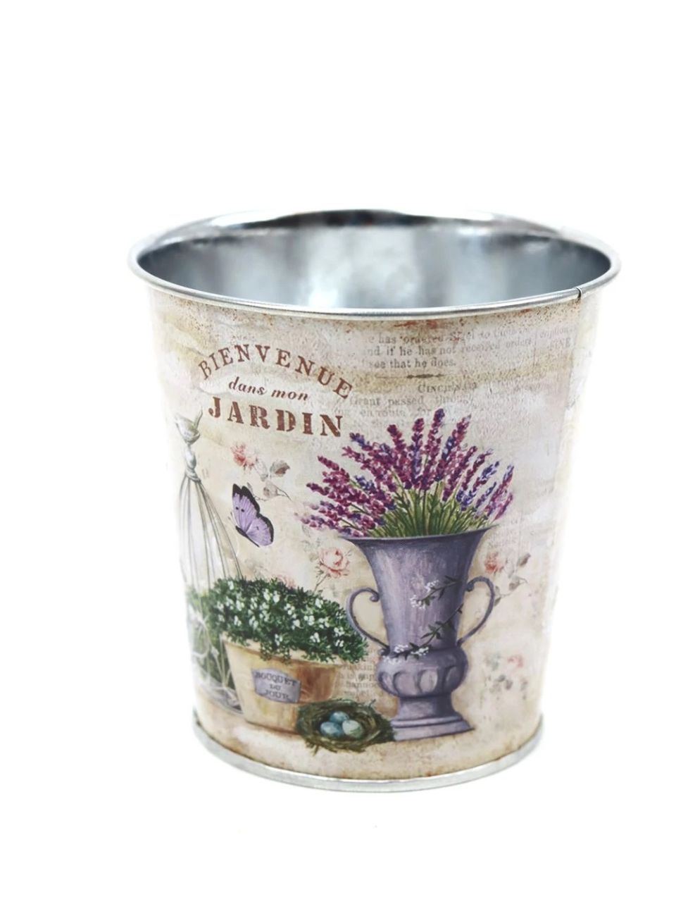 Mintás bádog kaspó 10 cm Mintás bádog kaspó 10 cm