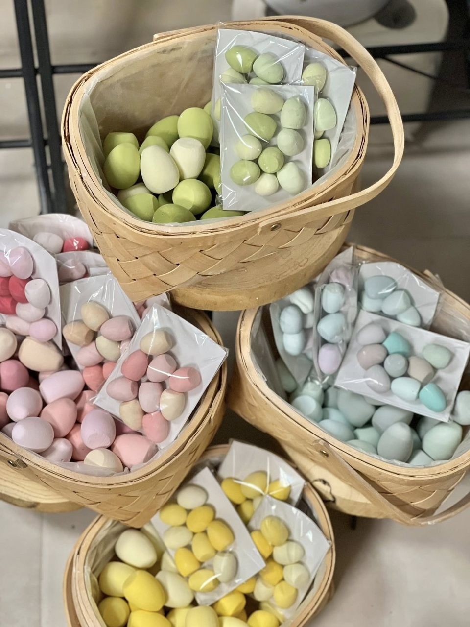 Gipsz tojás szett 9 db / csomag - Több színben