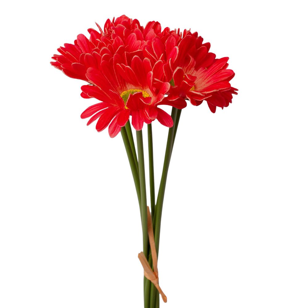 Real touch gerbera köteg 6 szál 39 cm - 3 színben