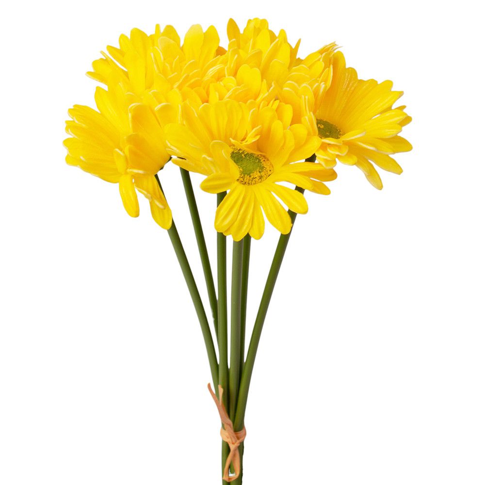 Real touch gerbera köteg 6 szál 39 cm - 3 színben