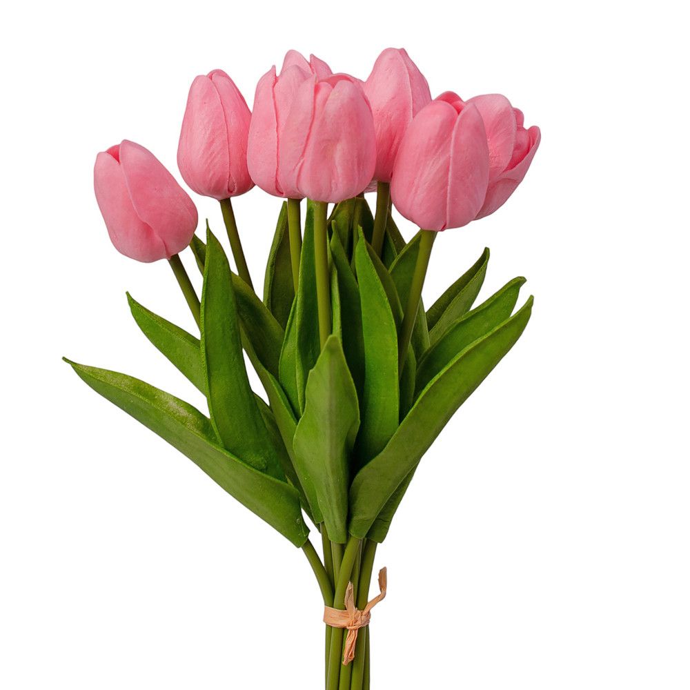 Real touch tulipán köteg 10 szálas 33.5cm magas - Több színben