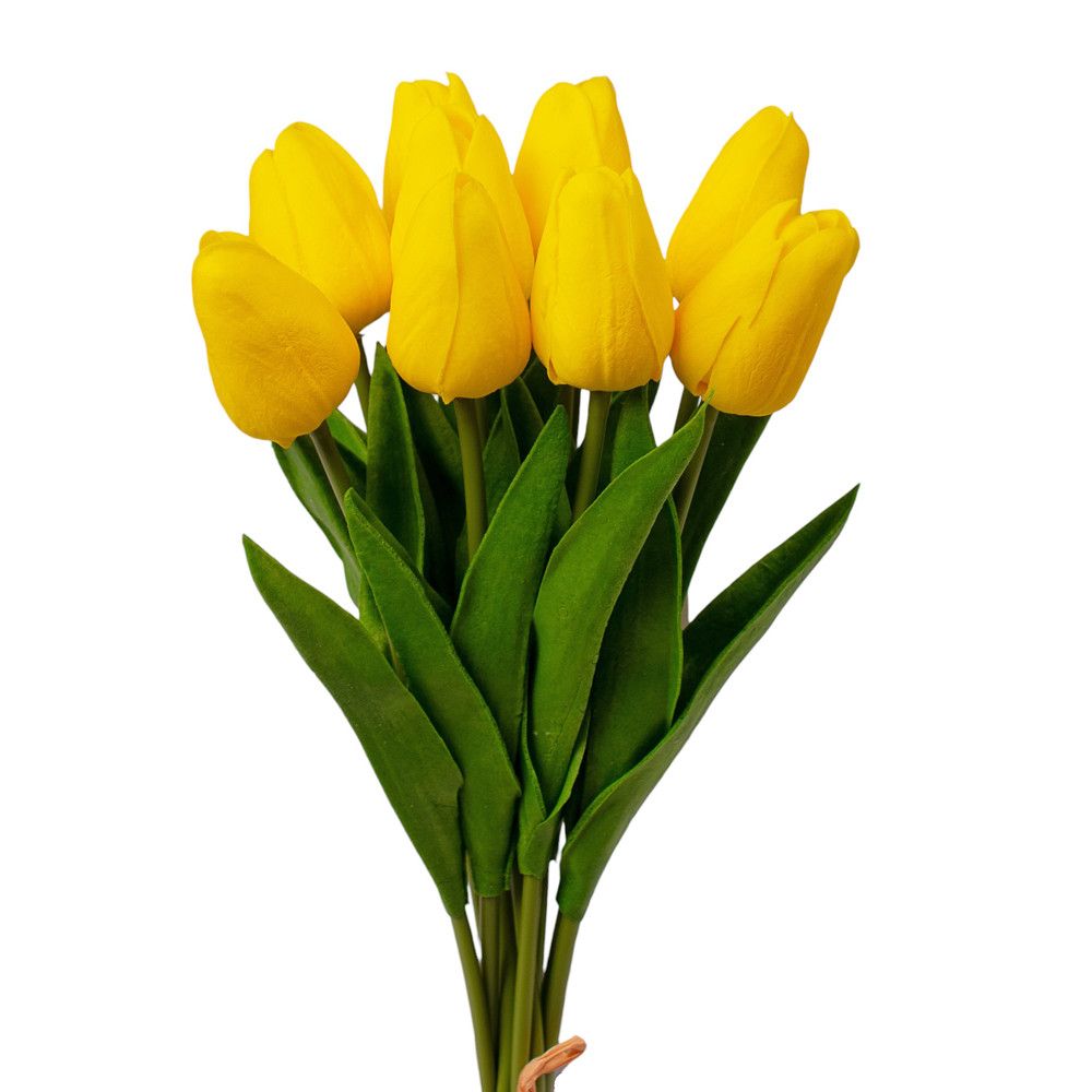 Real touch tulipán köteg 10 szálas 33.5cm magas - Több színben