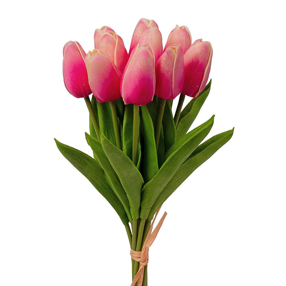Real touch tulipán köteg 10 szálas 33.5cm magas - Több színben