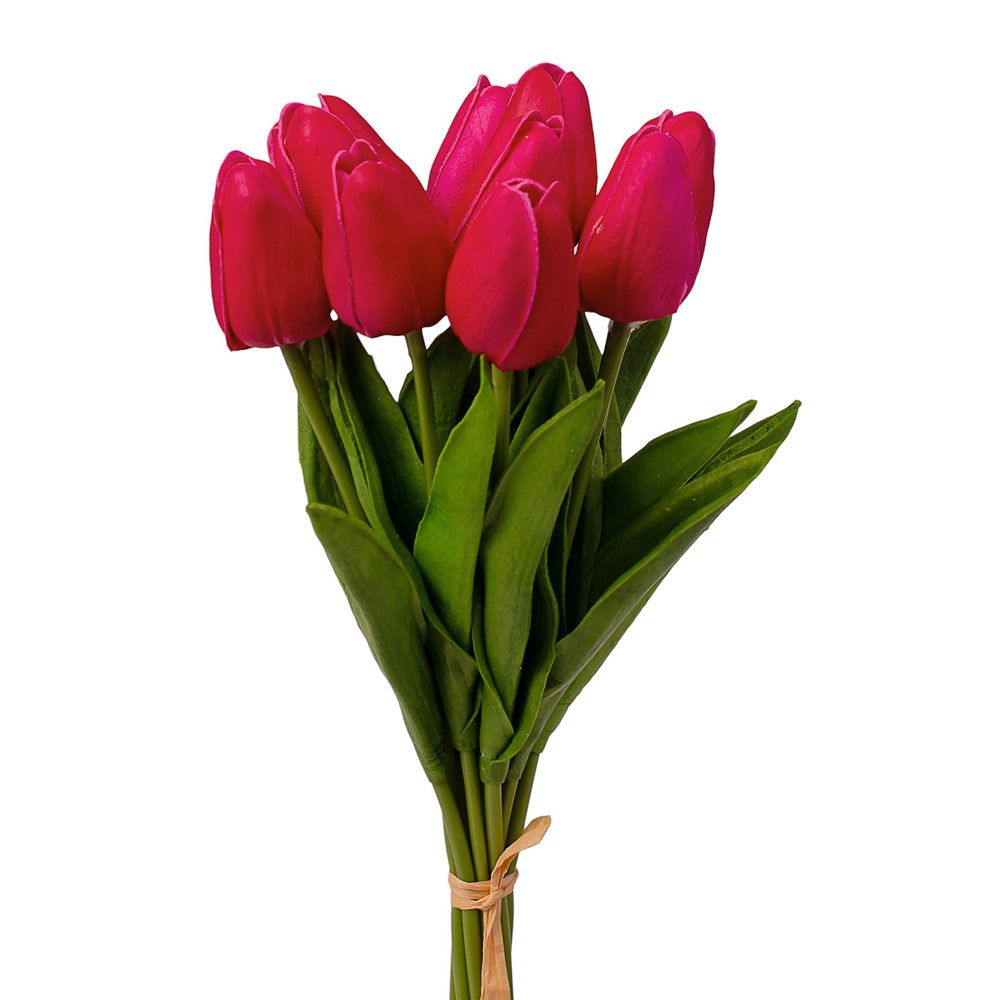 Real touch tulipán köteg 10 szálas 33.5cm magas - Több színben