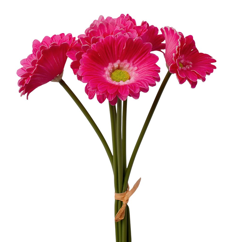 Real touch gerbera köteg 6 szál 27 cm magas - 4 színben