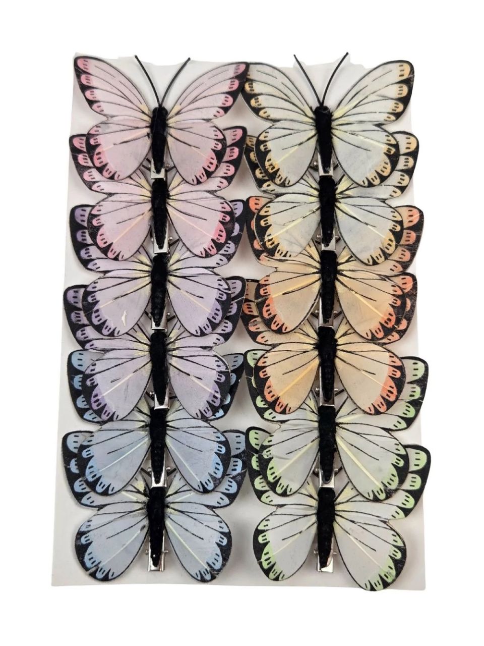 Csipeszes lepke 8 cm 12 db / csomag - Több féle