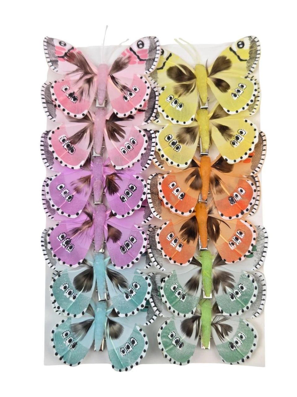 Csipeszes lepke 8 cm 12 db / csomag - Több féle