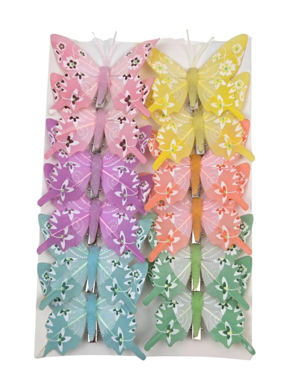 Csipeszes lepke 8 cm 12 db / csomag - Több féle