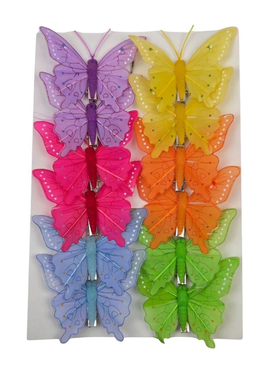 Csipeszes lepke 8 cm 12 db / csomag - Több féle