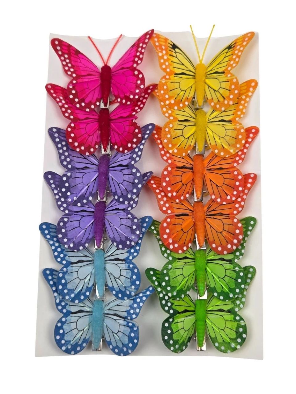 Csipeszes lepke 8 cm 12 db / csomag - Több féle