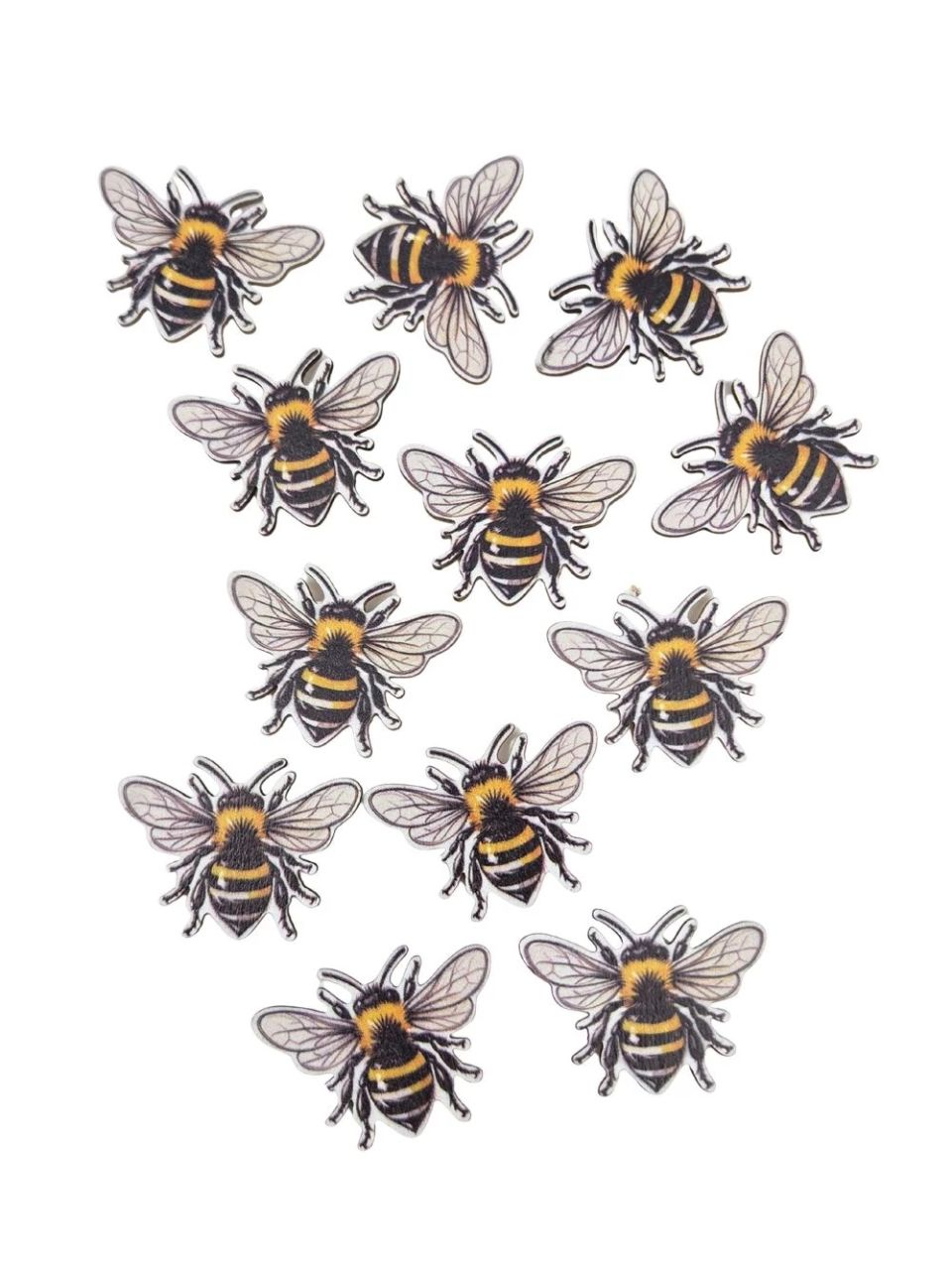 Fa dekor méhecske 12 db / csomag