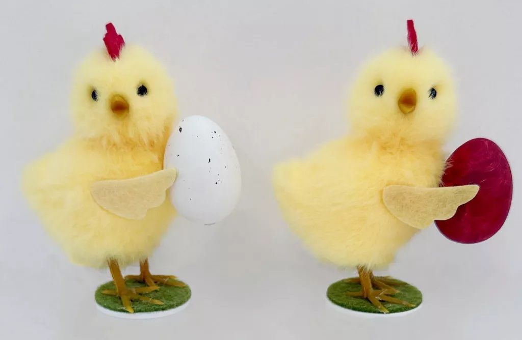 Textil csirke tojással 11 cm - 2 féle