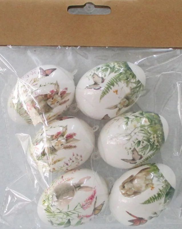 Műanyag tojás nyuszival 6 db / csomag