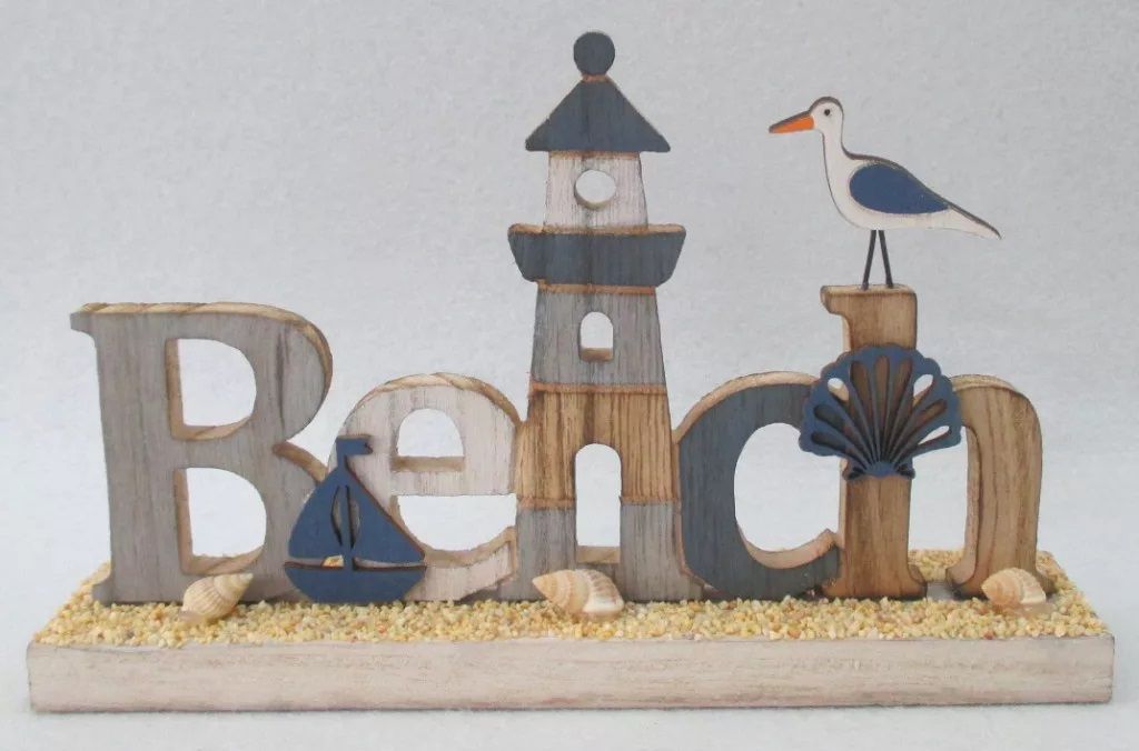 Fa világítótorony beach világítótoronnyal 24cm