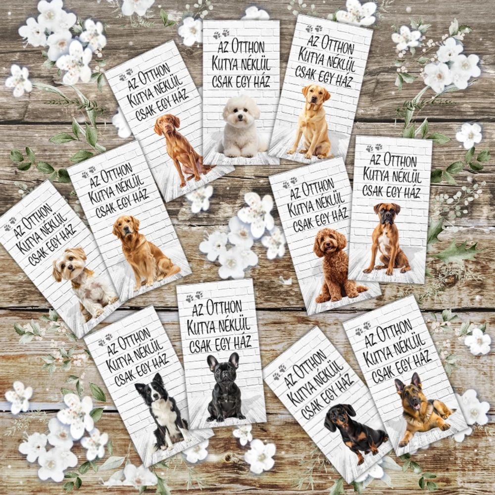 Nyomtatott dekorkarton - Az otthon ... nélkül - 3 féle