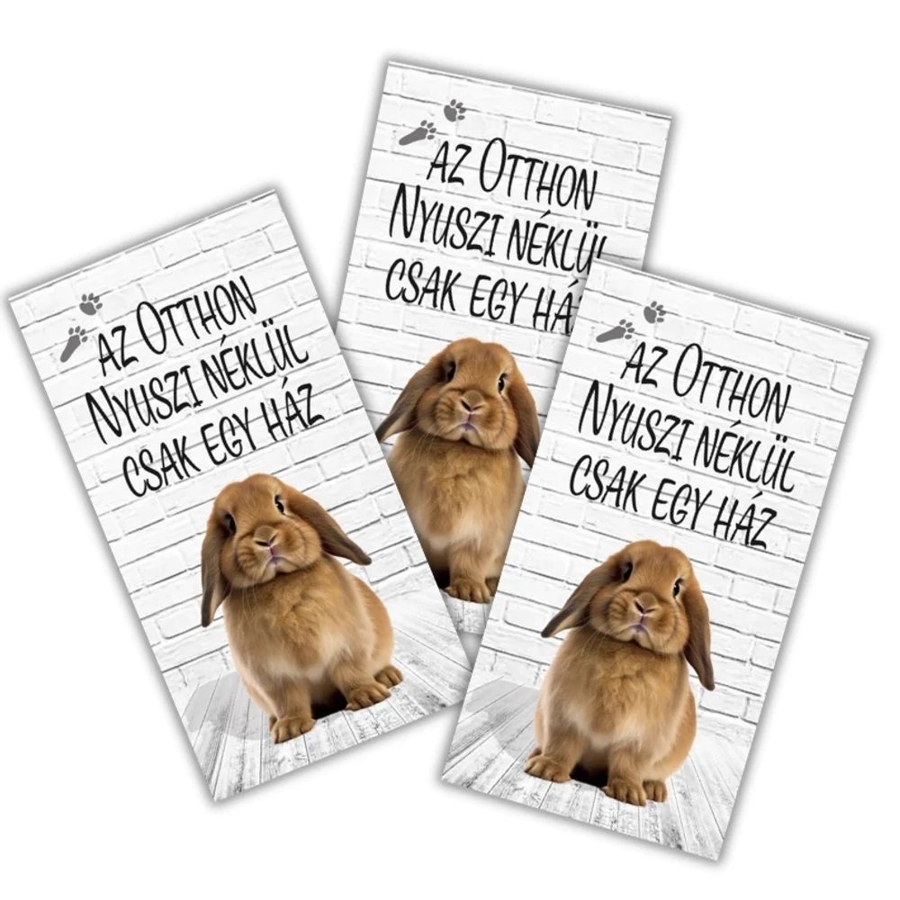 Nyomtatott dekorkarton - Az otthon ... nélkül - 3 féle