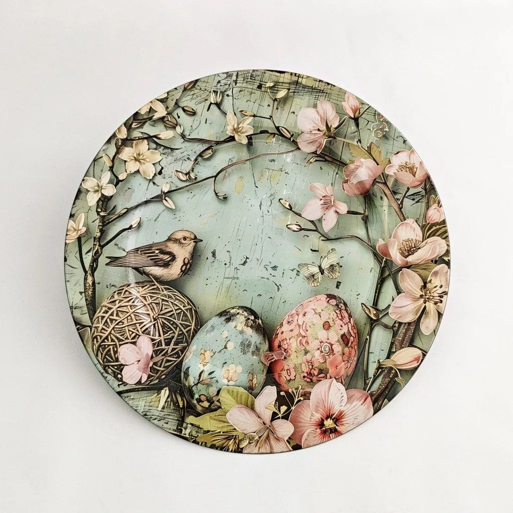 Műanyag tálca tavaszi mintákkal - Több féle