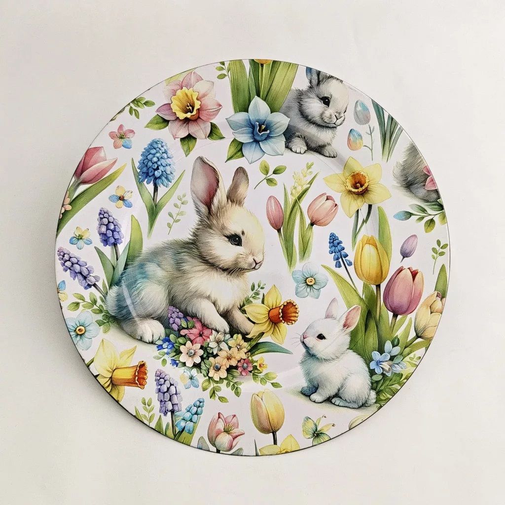 Műanyag tálca tavaszi mintákkal - Több féle