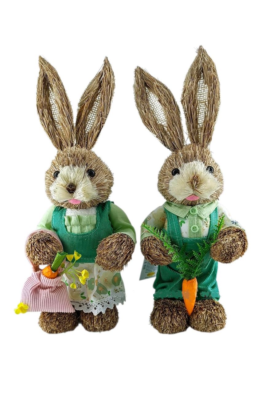 Szalma nyuszi 33 cm - 2 színben