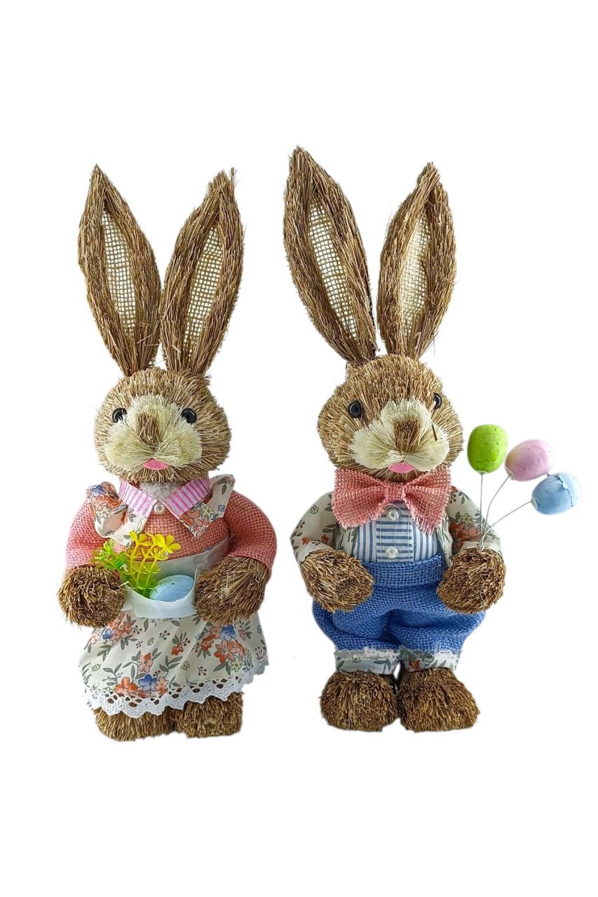 Szalma nyuszi 33 cm - 2 színben