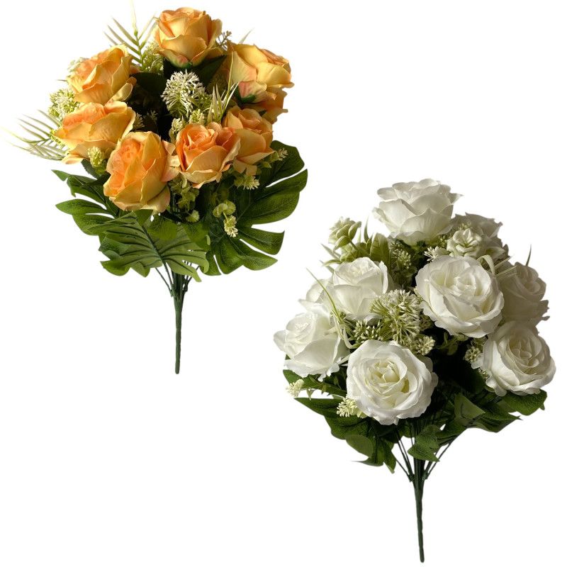 Rózsa csokor x18 48cm - 4 színben Rózsa csokor x18 48cm - 4 színben