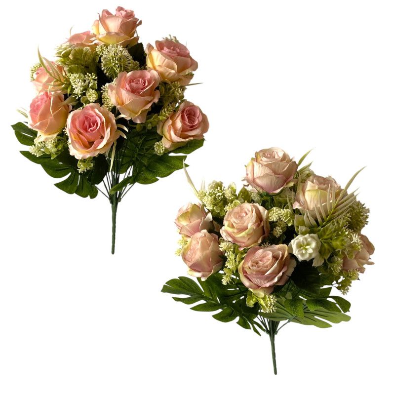 Rózsa csokor x18 48cm - 4 színben Rózsa csokor x18 48cm - 4 színben