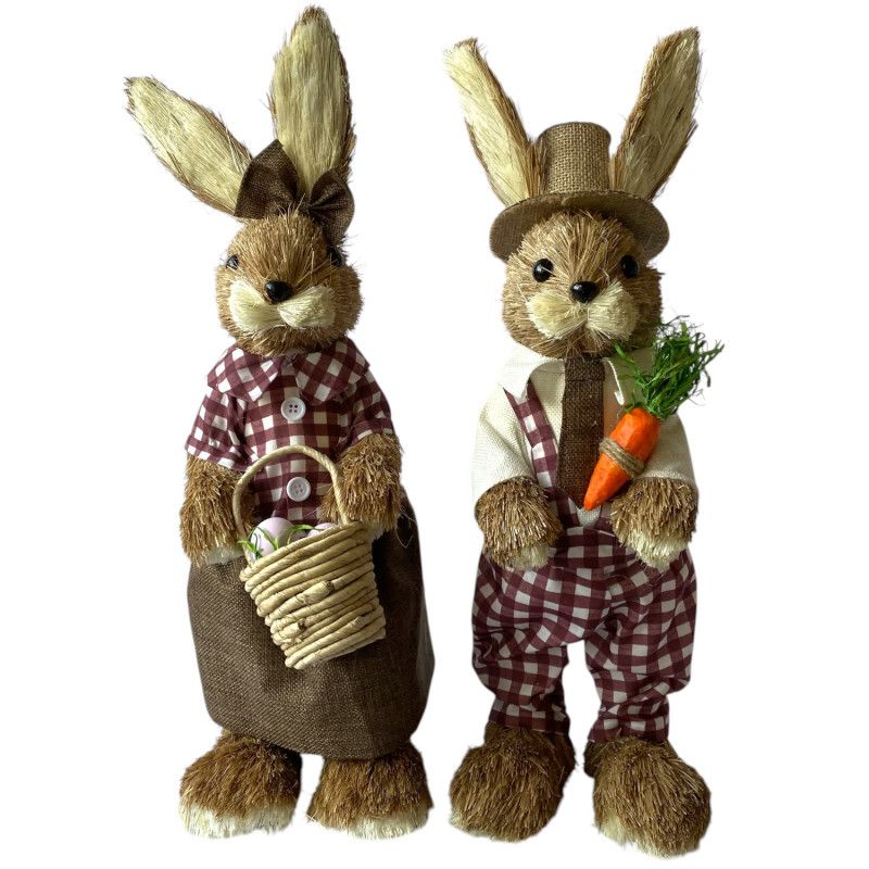 Szalmanyuszi kockás ruhában 50cm - 2 féle Szalmanyuszi kockás ruhában 50cm - 2 féle