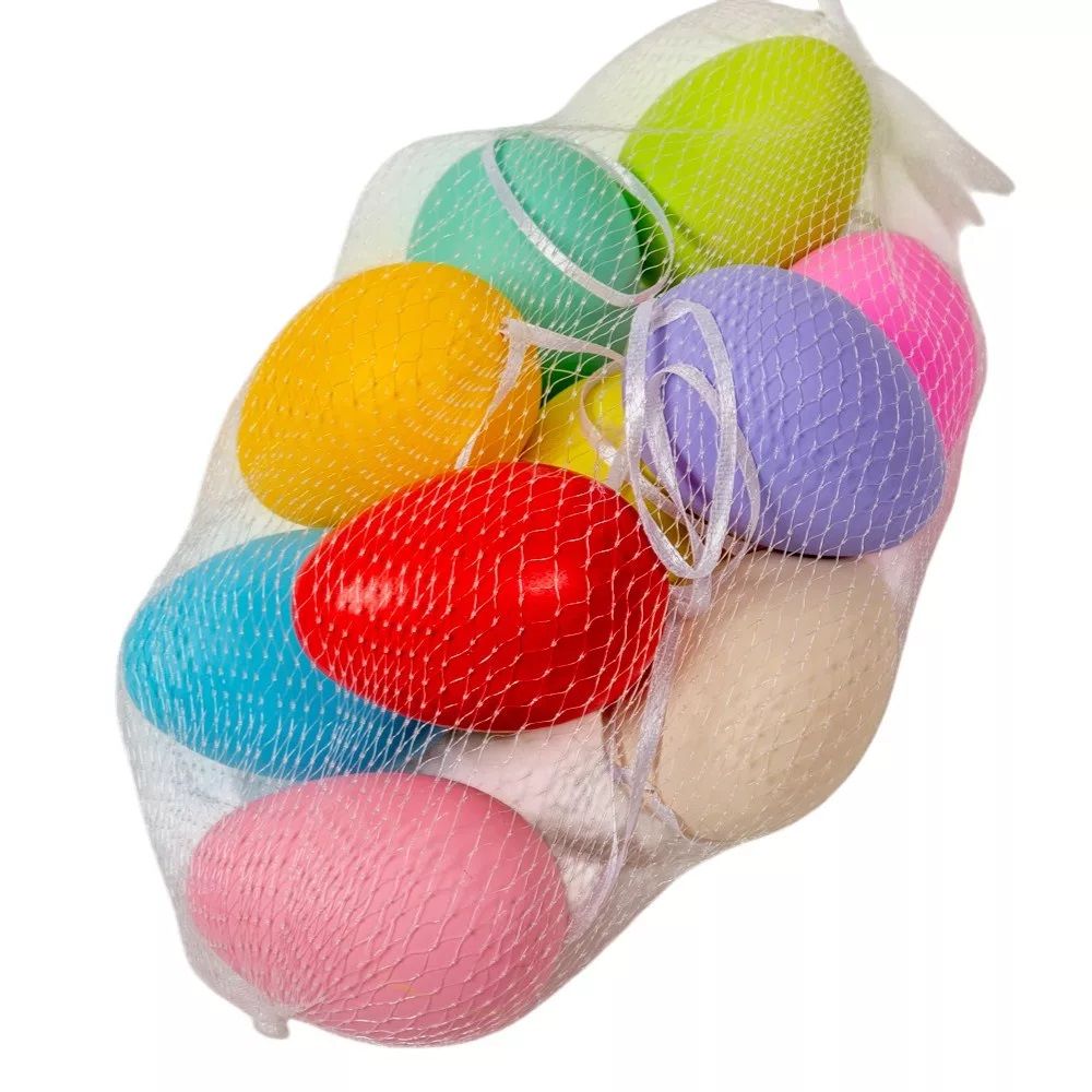 Húsvéti tojás műanyag 7cm mix 10db-os