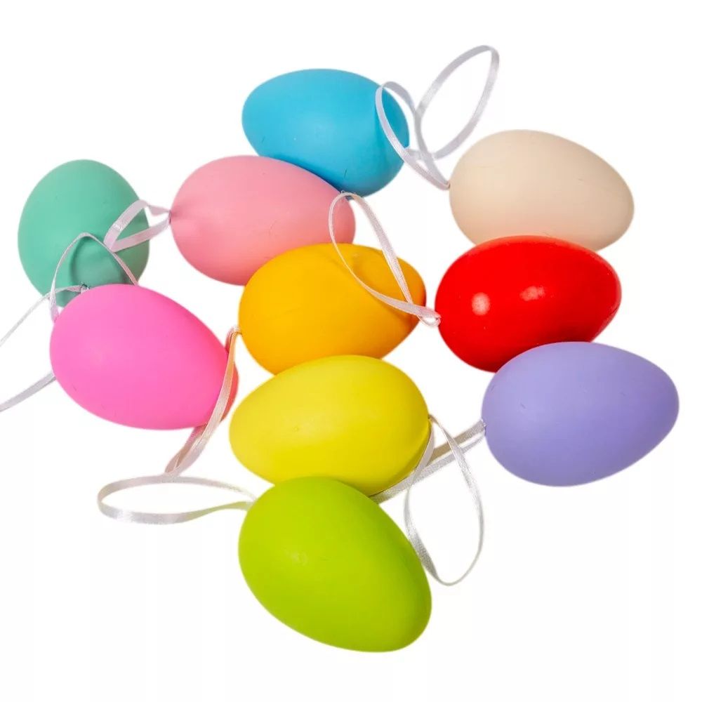 Húsvéti tojás műanyag 7cm mix 10db-os