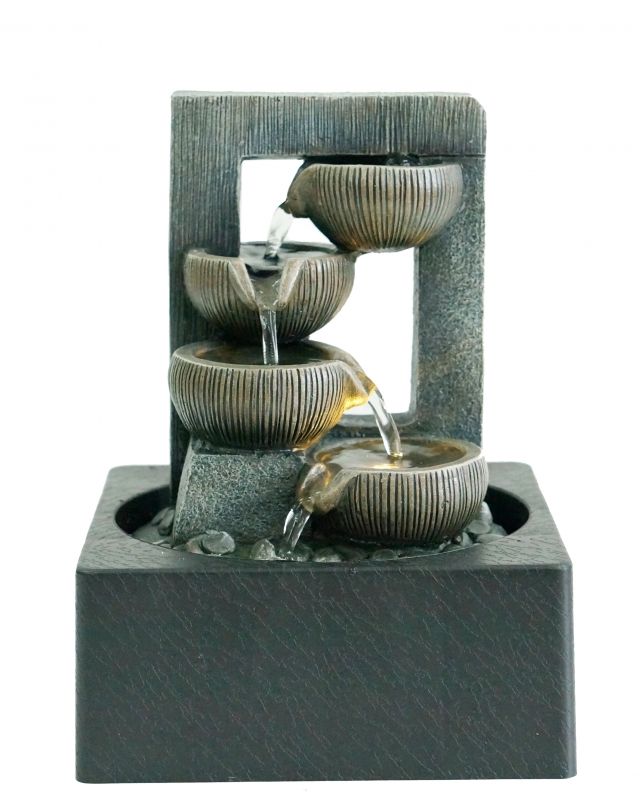 Kőhatású kaspós szökőkút / csobogő