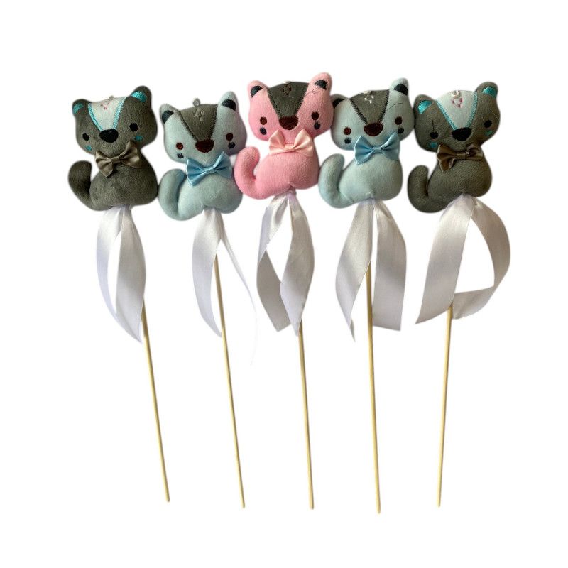 Pálcás betűző cicás 5 db/csomag