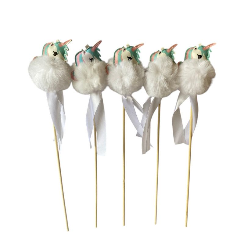 Pálcás betűző szőrös unikornis 5 db/csomag Pálcás betűző szőrös unikornis 5 db/csomag