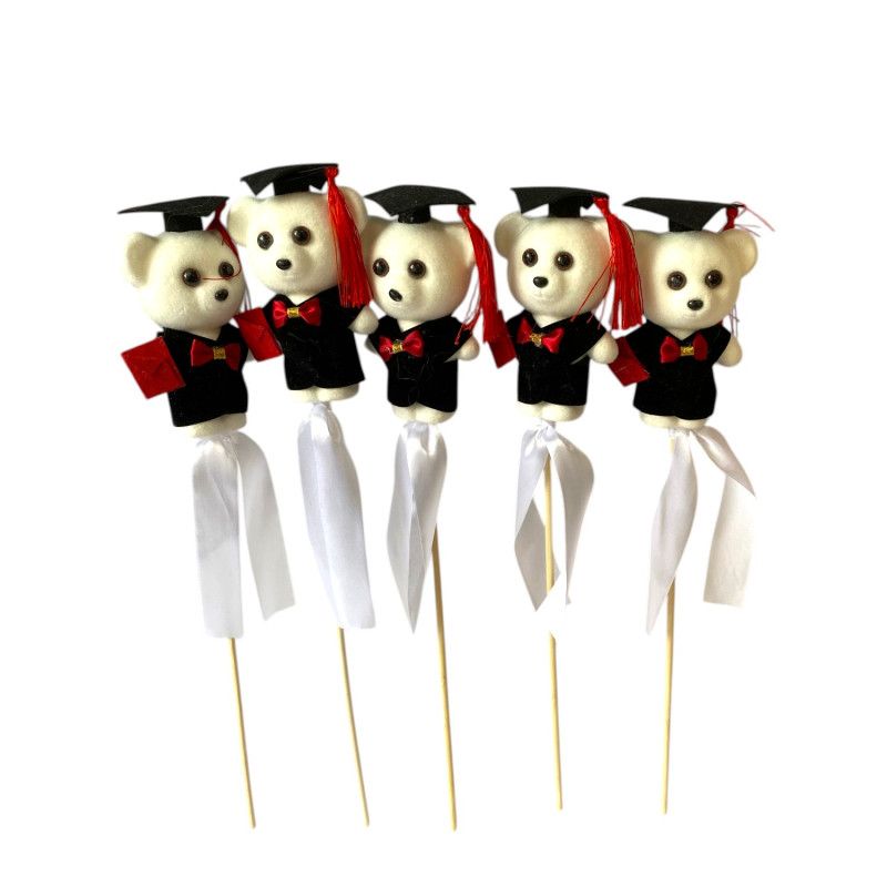 Pálcás betűző ballagó csokornyakkendős maci 5 db/csomag Pálcás betűző ballagó csokornyakkendős maci 5 db/csomag