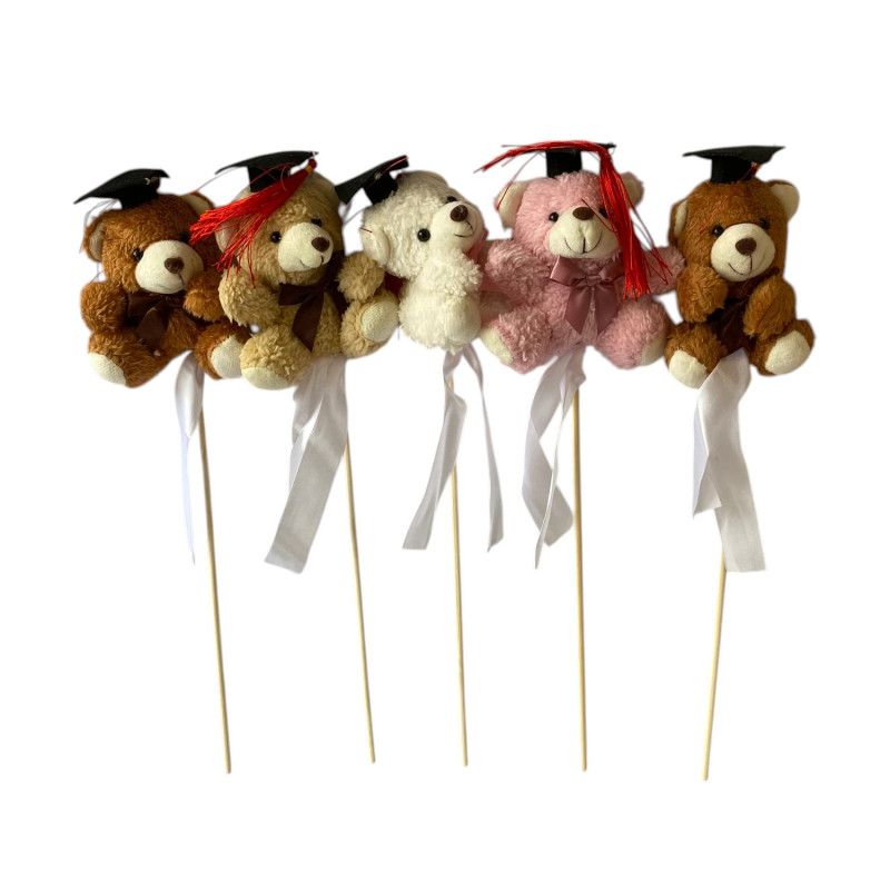 Pálcás betűző maci talár sapival 5 db/csomag