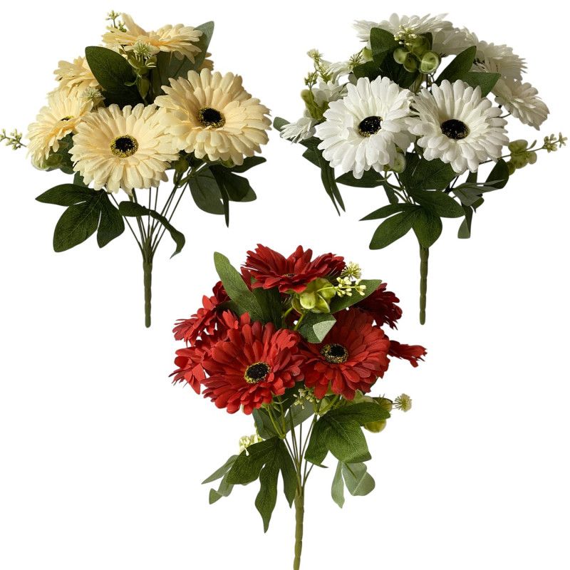 Gerbera csokor x9 43cm - 6 színben Gerbera csokor x9 43cm - 6 színben