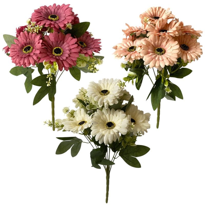 Gerbera csokor x9 43cm - 6 színben Gerbera csokor x9 43cm - 6 színben