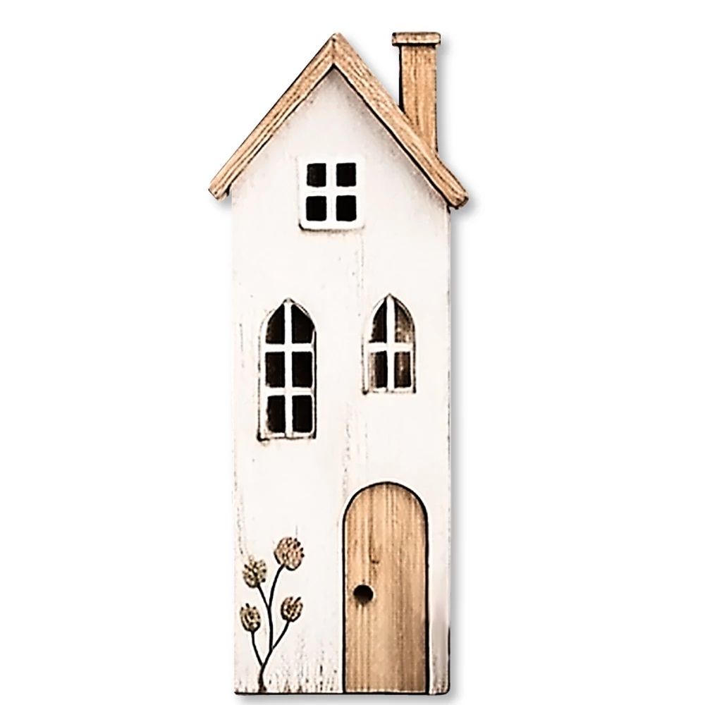 Nyomtatott dekorkarton - Pasztell házikó- 3 színben