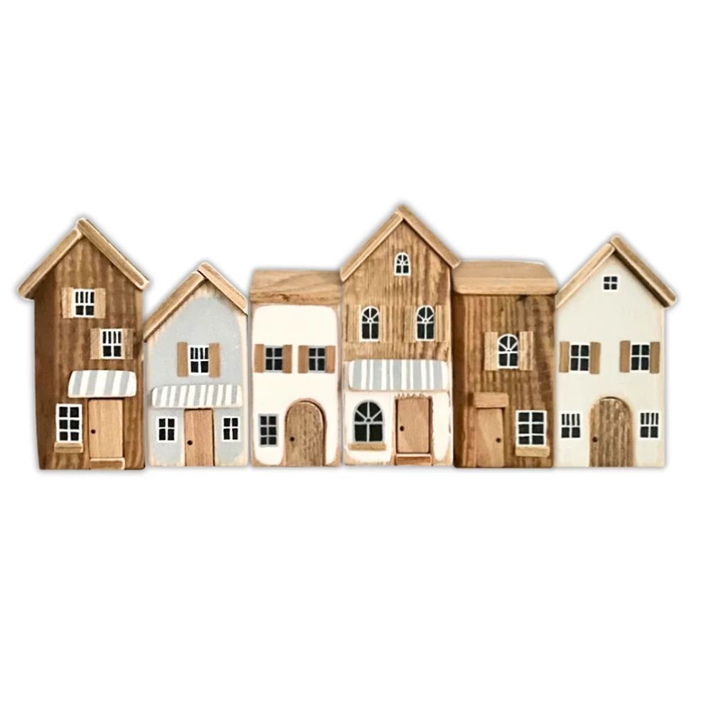 Nyomtatott dekorkarton - Házikó 6 db / szett