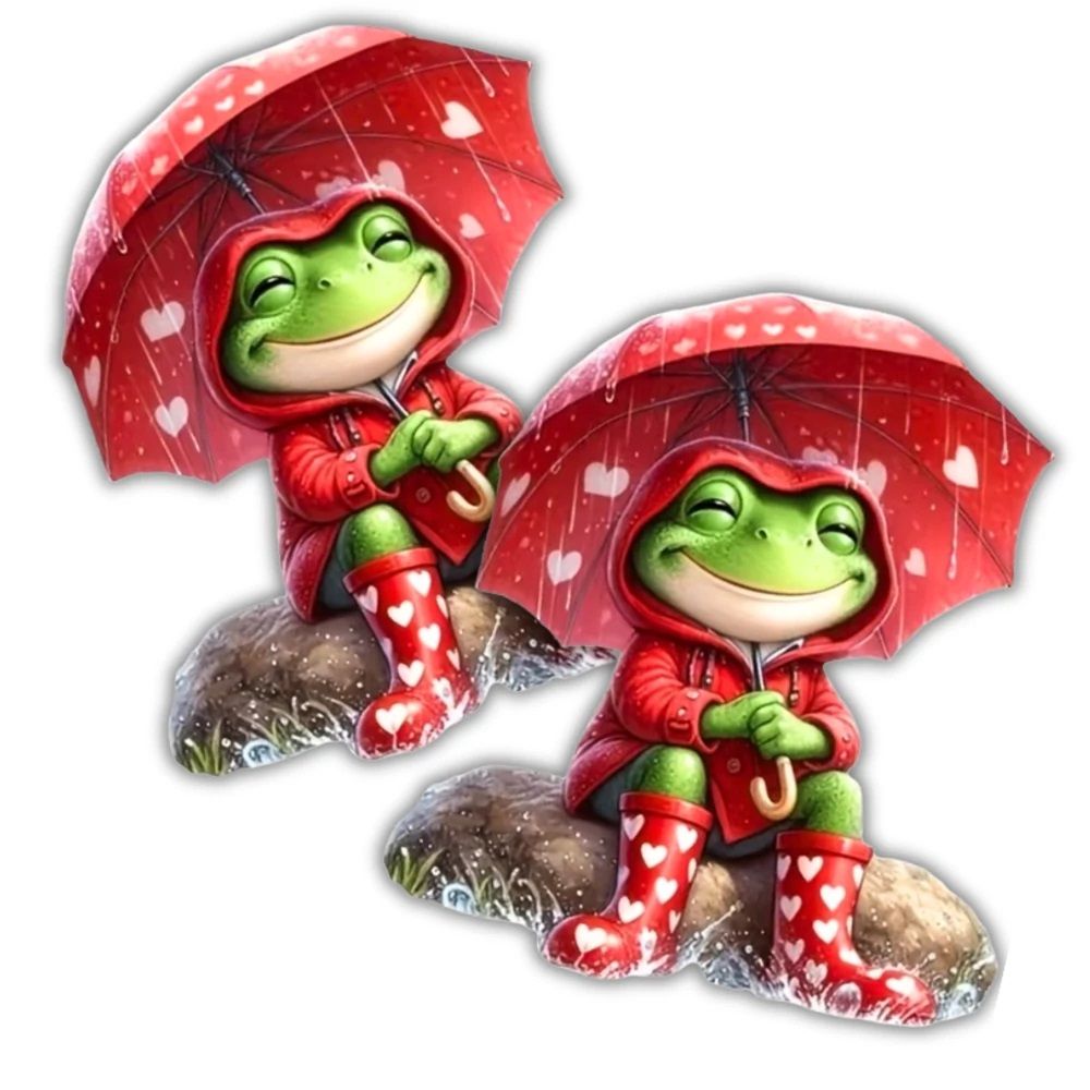 Nyomtatott dekorkarton - Esernyős béka 2db/csomag
