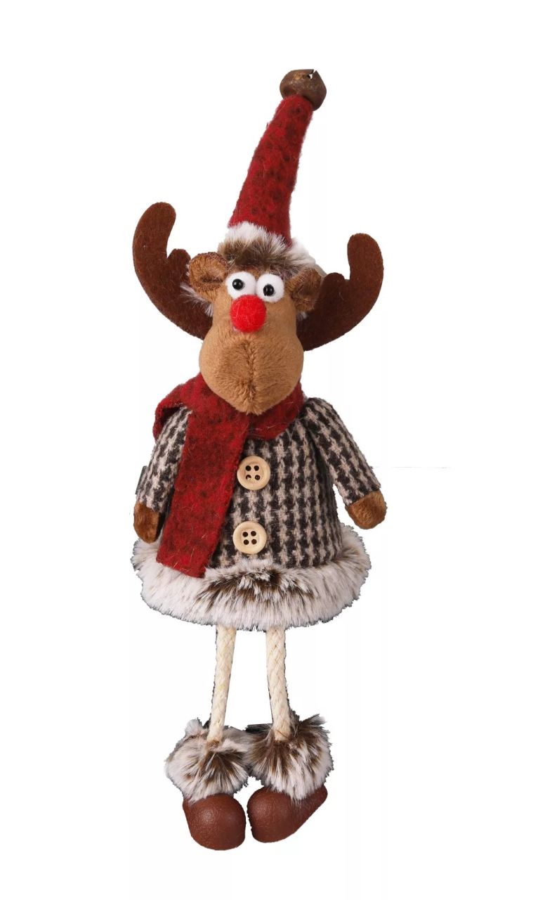 Textil lógó lábú rénszarvas 25 cm